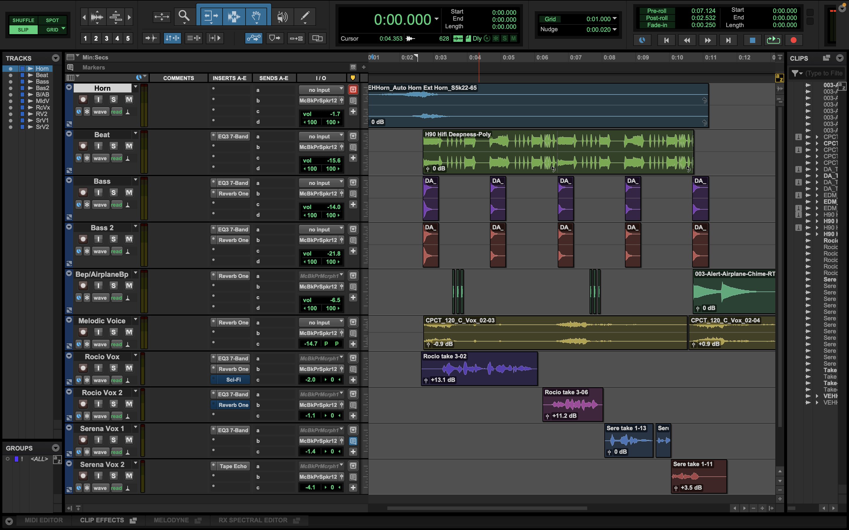 Podcast opening session structure in Pro Tools