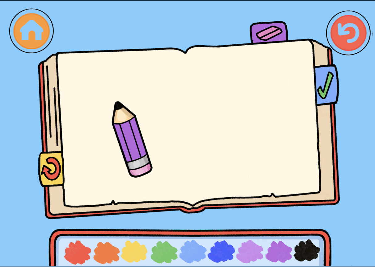 Scribble Knight doodlebook layout design